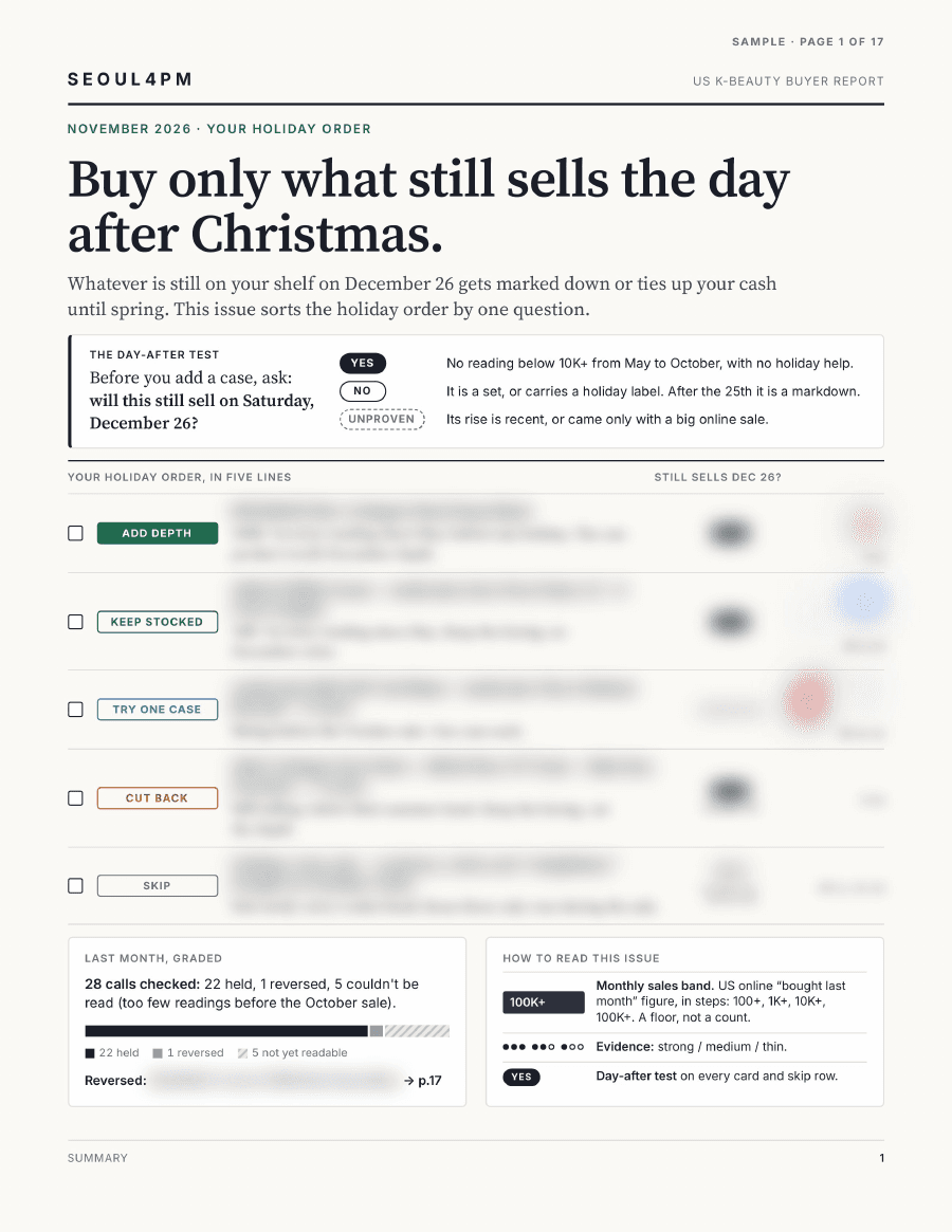 US K-Beauty Buyer Report, Issue 4, November 2026