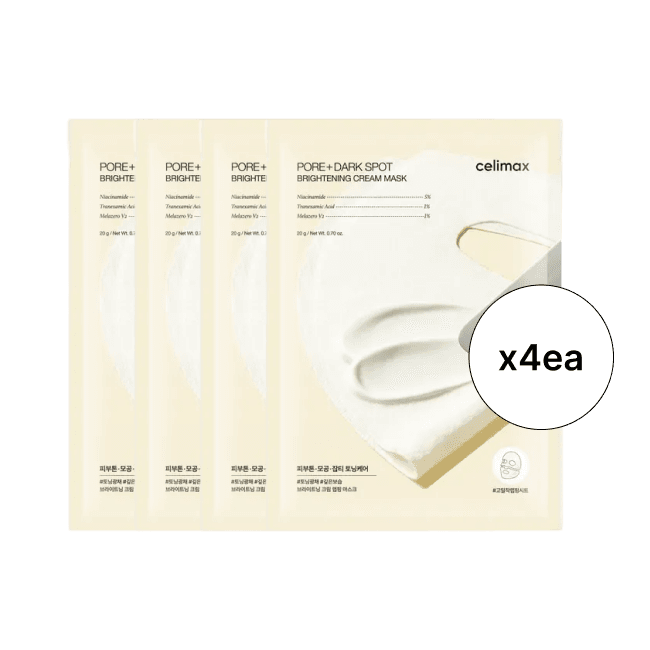 Pore+Dark Spot Brightening Cream Mask 4ea (20 g / Net Wt. 0.70 oz. X 4EA)
