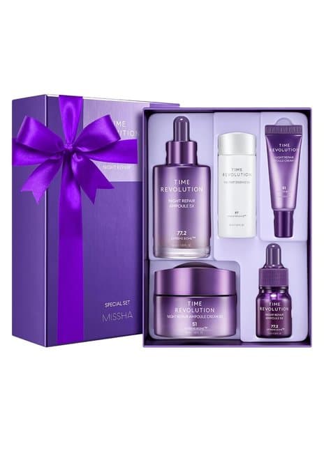Time Revolution Night Repair 2-Piece Set 5X (5th Generation), Ampoule 5X + Cream 5X (150ml)