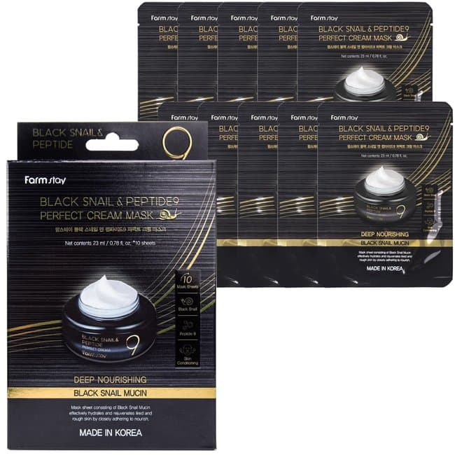 Black Snail & Peptide9 Perfect Cream Mask (23ml*10)